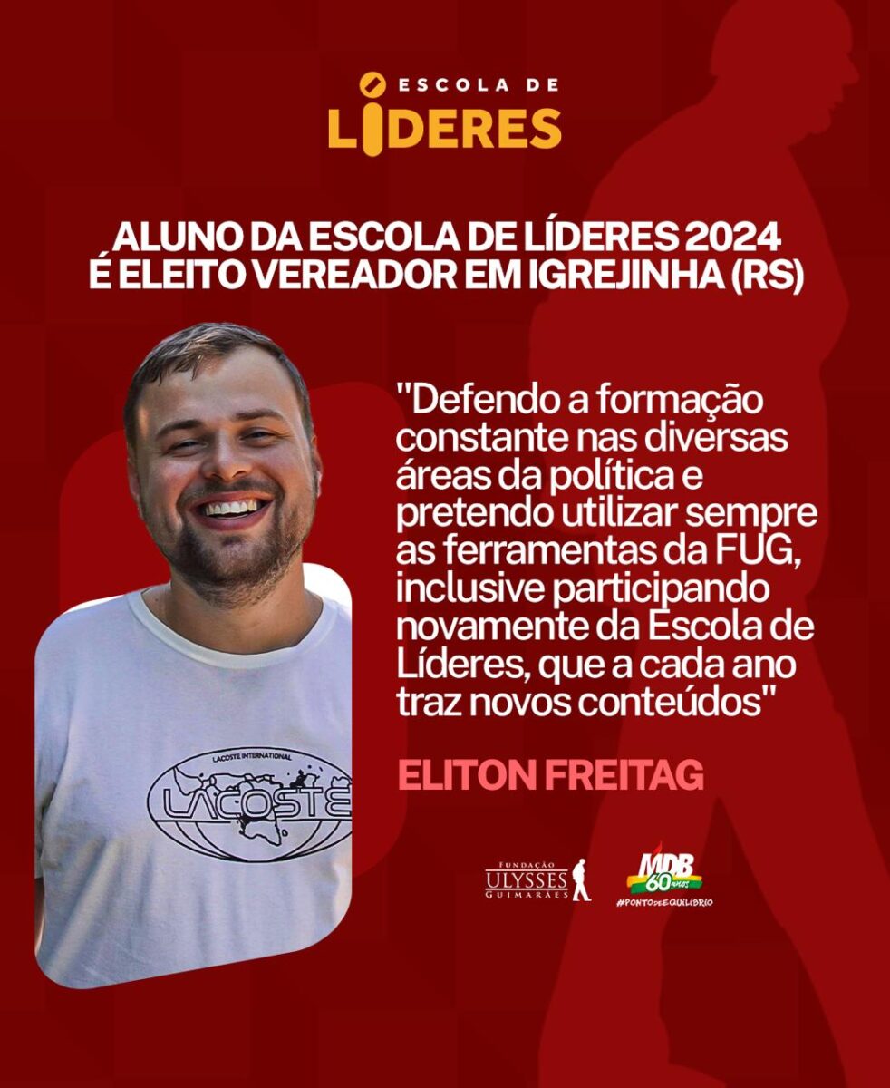 Eliton Freitag, da Escola de Líderes 2024, assume mandato em Igrejinha (RS) com foco em Saúde e Educação