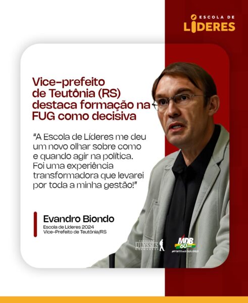 Vice-prefeito eleito de Teutônia (RS) destaca formação na FUG como decisiva para o sucesso político