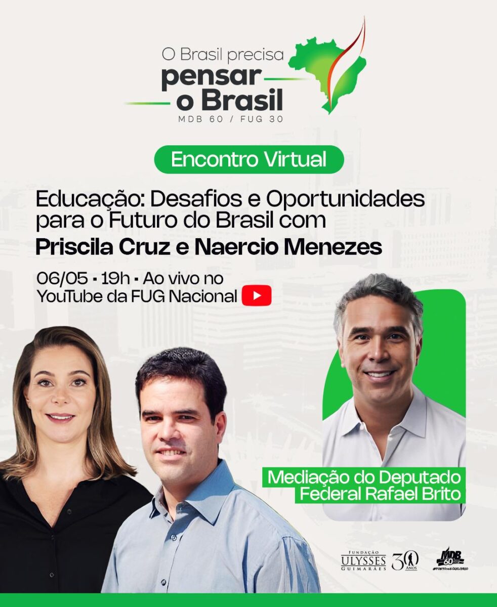 Encontro Virtual da FUG debate futuro da educação no Brasil com Priscila Cruz e Naercio Menezes