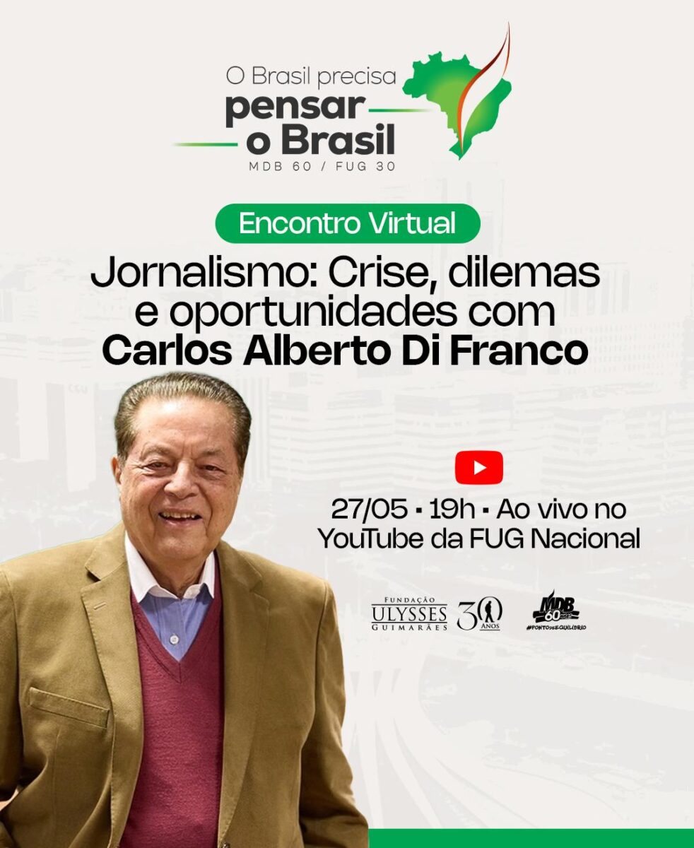 Carlos Alberto de Franco debate o papel da Imprensa no Encontro Virtual do dia 27 de maio