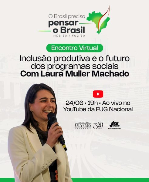 Encontro Virtual com Laura Muller Machado discute inclusão produtiva e políticas sociais