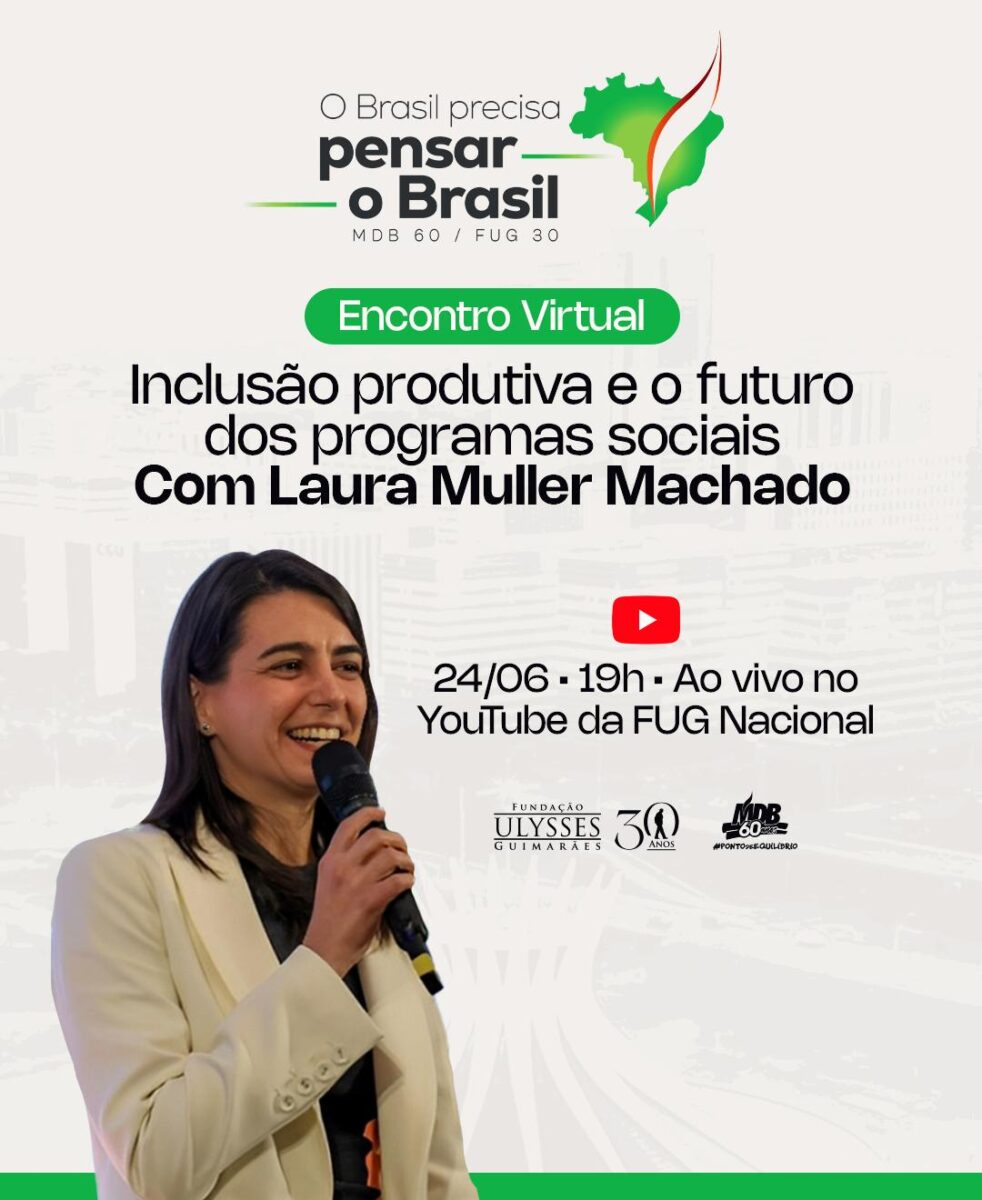 Encontro Virtual com Laura Muller Machado discute inclusão produtiva e políticas sociais