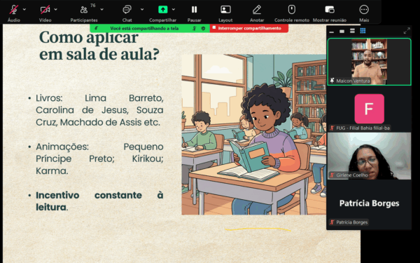 Educação antirracista é tema de palestra virtual da FUG-BA